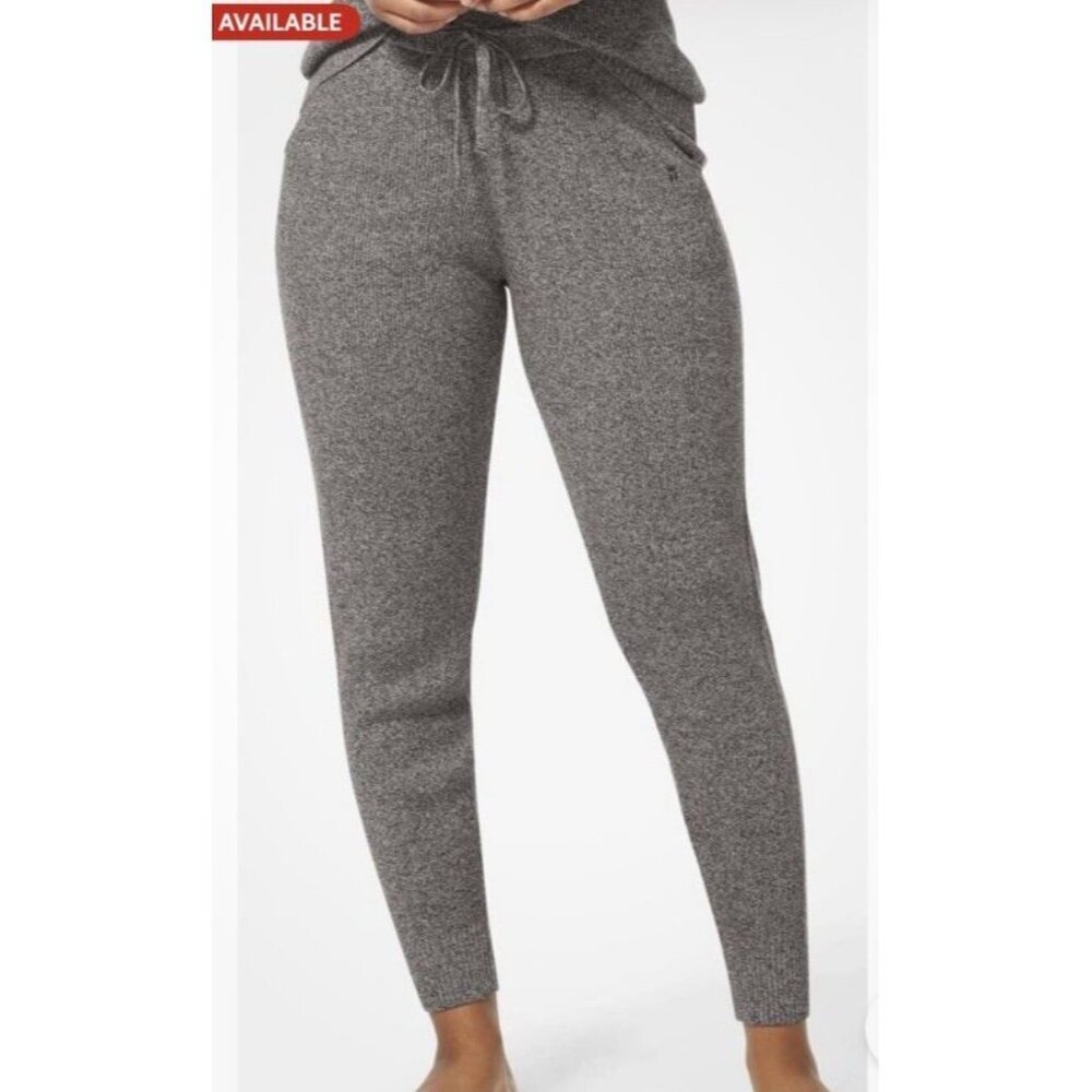 Tommy John Sweater Jogger Pants Women S Red Violet Pink Thick Lounge Textured
